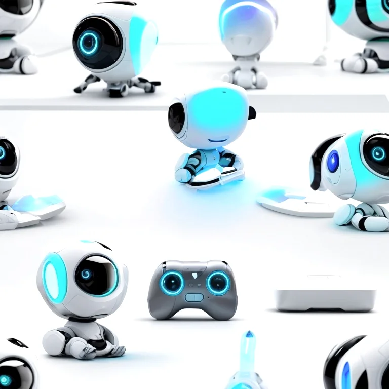 カラフルなAIドローンが飛んでいる所